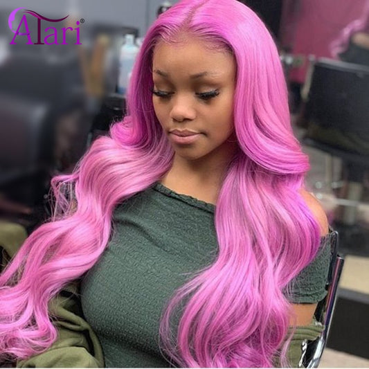 Pink Wig Hd Lace Honey Colored Human Hair Wigs WholeSale Body Wave Lace Front Wigs Peruvian Virgin Hair Wig Lace Frontal Wig