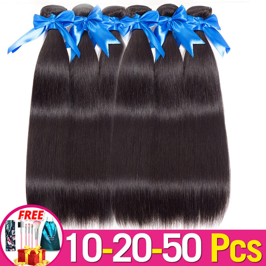 Jarin Hair 10-20-50 Bundles/lot Brazilian Straight Hair Weave Wholesale Price Human Hair Can Mix Any Length Remy 100g/bundle