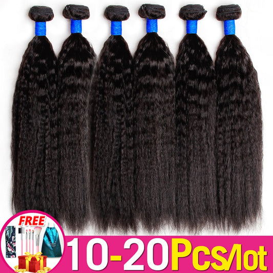 Jarin Yaki Straight Hair 10-20 Bundles Deal Wholesale Price Sale Brazilian Remy Human HairExtension 8-26 Inches Natural Black