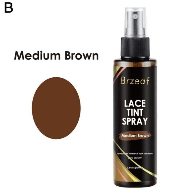 100ml Lace Tint Spray For Lace Wigs Adhesive Bond Glue Custom Private Label High Quality Lace Wig Toupee Light Color Spray