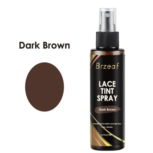 100ml Dark Brown Lace Tint Spray for lace Wigs + 75g Hair Wax Stick  Wig Adhesive For Closures, Wigs And Closure Front