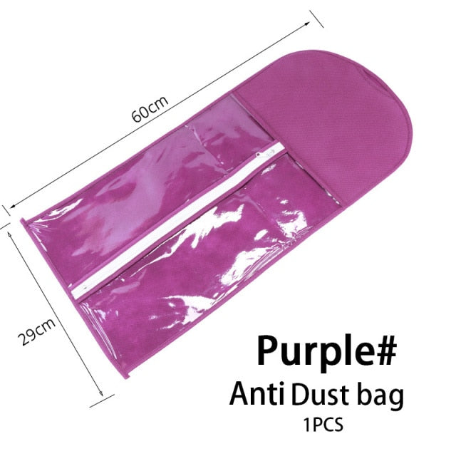 Nunify Hair Extension Storage Bag With Wooden Hanger Pink White Purple Hair Bags Top Wig Packaging Bags For Hair Bundles