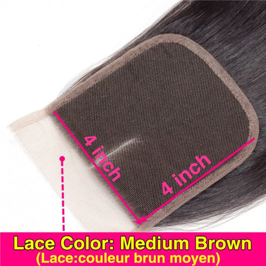 bling hair 24 Inch HD Transparent 13x4 Lace Frontal Closure Peruvian Straight Human Hair Closure 4x4 Lace Closure Remy Hair