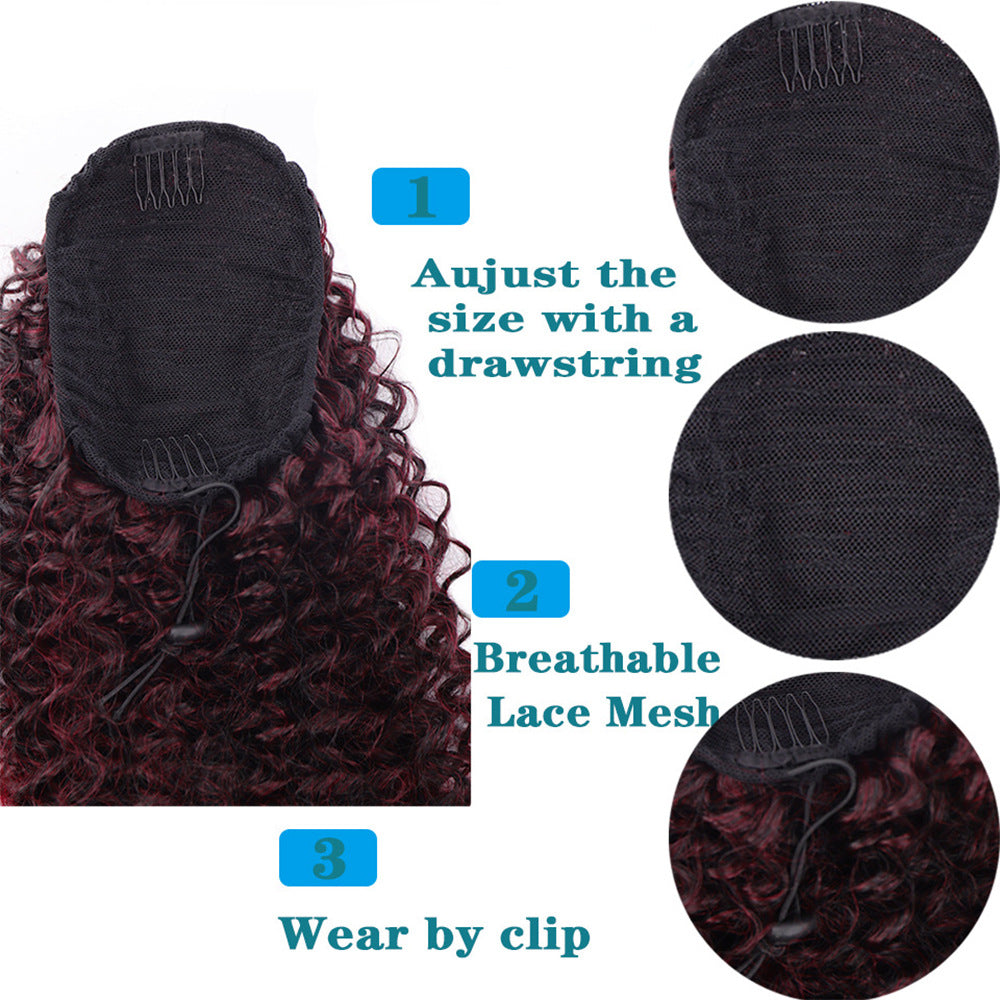 Women's Faux Ponytail Short Wig Head Cover