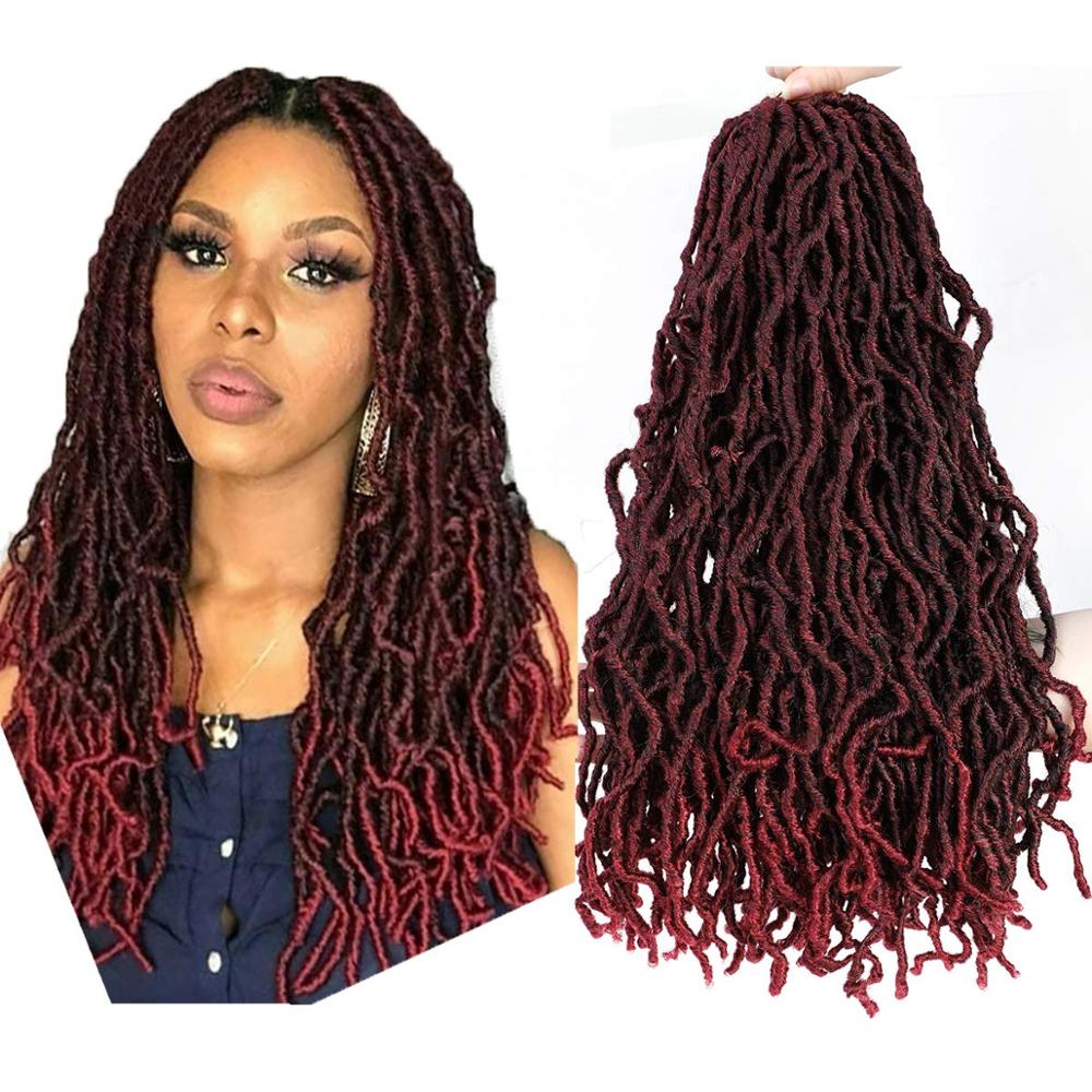 Curly Small Faux Locs Crochet Hair Wavy Small Dreadlocks Braids Synthetic Braiding Hair Extensions SOKU Soft Crochet Braid Hair