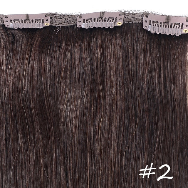 Veravicky 140G Clip in Extensions Human Hair Brazilian  Machine Made Remy Human Hair Natural Wave Clip ins