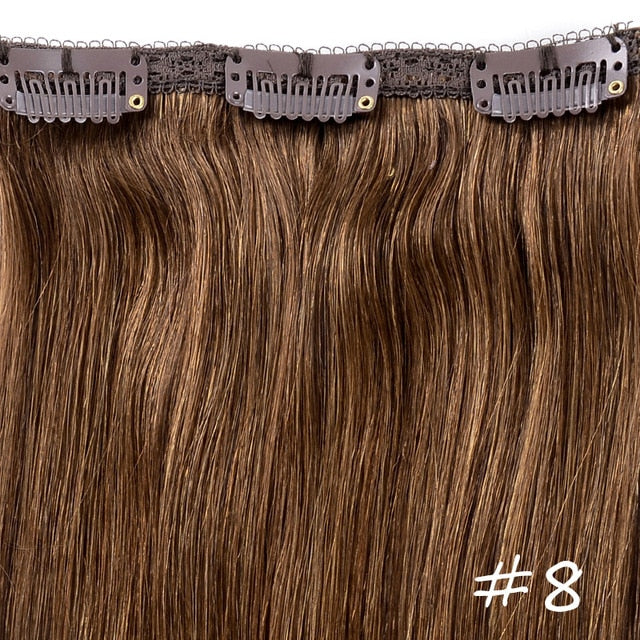 Veravicky 140G Clip in Extensions Human Hair Brazilian  Machine Made Remy Human Hair Natural Wave Clip ins