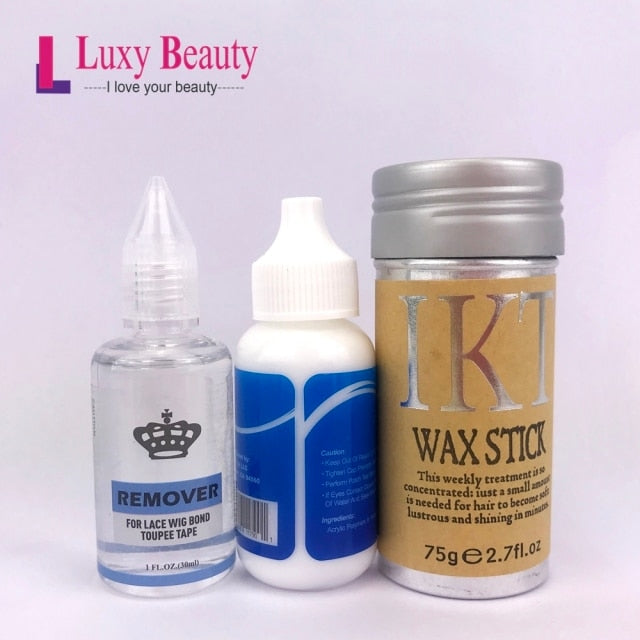 Super Lace Wig Glue Hair Bonding 38ml + Remover 30ml + Ultra Hold Got2b Hair Gel Wig Kits For Tape Toupee Lace Frontal System