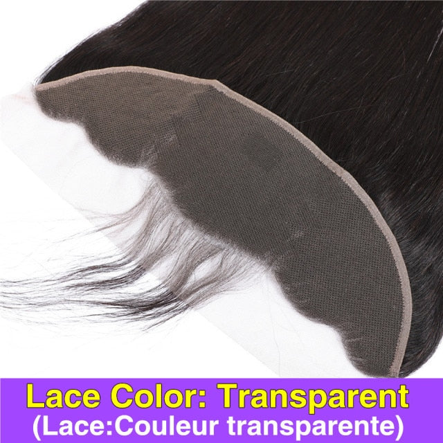 bling hair 24 Inch HD Transparent 13x4 Lace Frontal Closure Peruvian Straight Human Hair Closure 4x4 Lace Closure Remy Hair